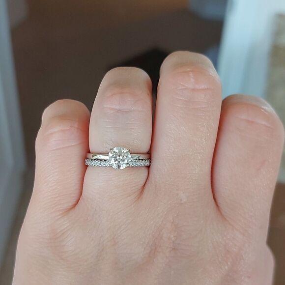 1 Carat Moissanite Sterling Silver Ring - Picture 11 of 16